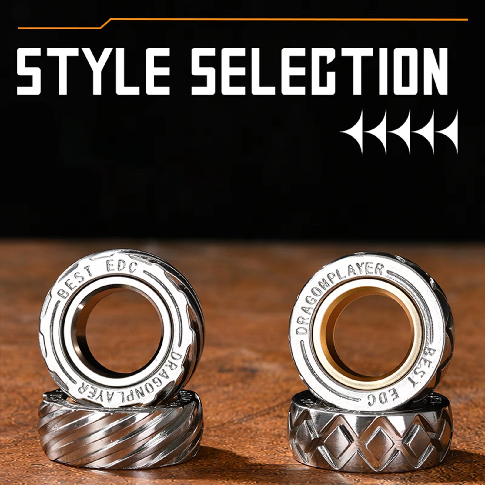 Adjustable Metal Fidget Ring Magnetic Spinner Toy