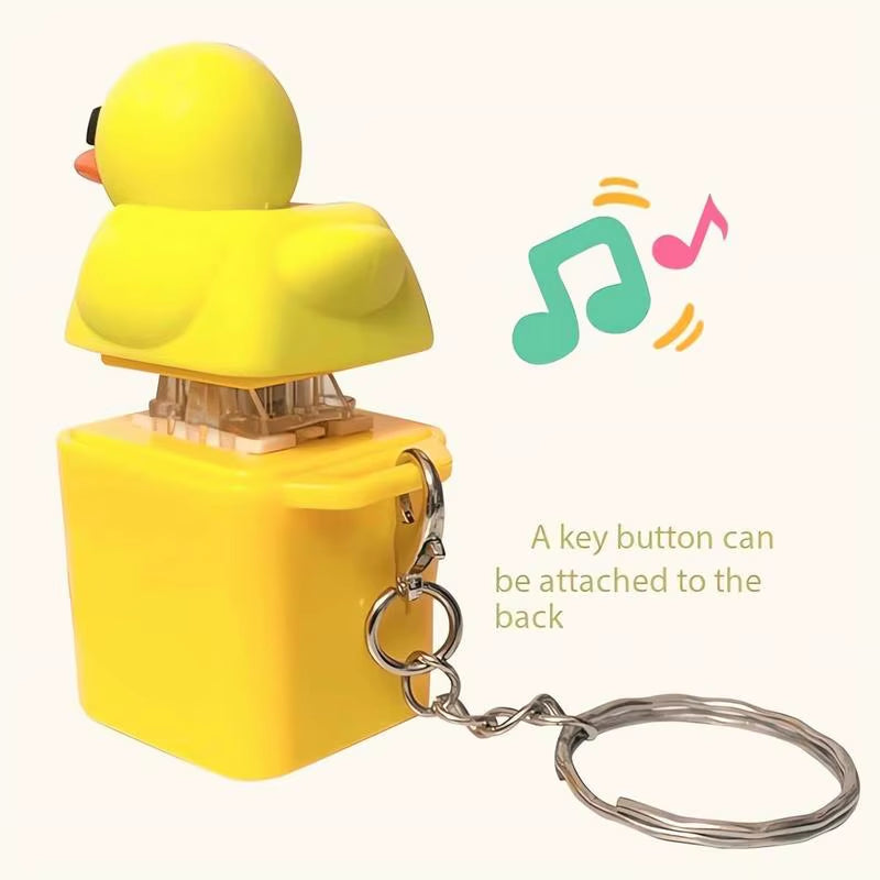 Quacky Duck Keychain: Quacking Sound Stress Reliever & Fun Keyboard Keycap
