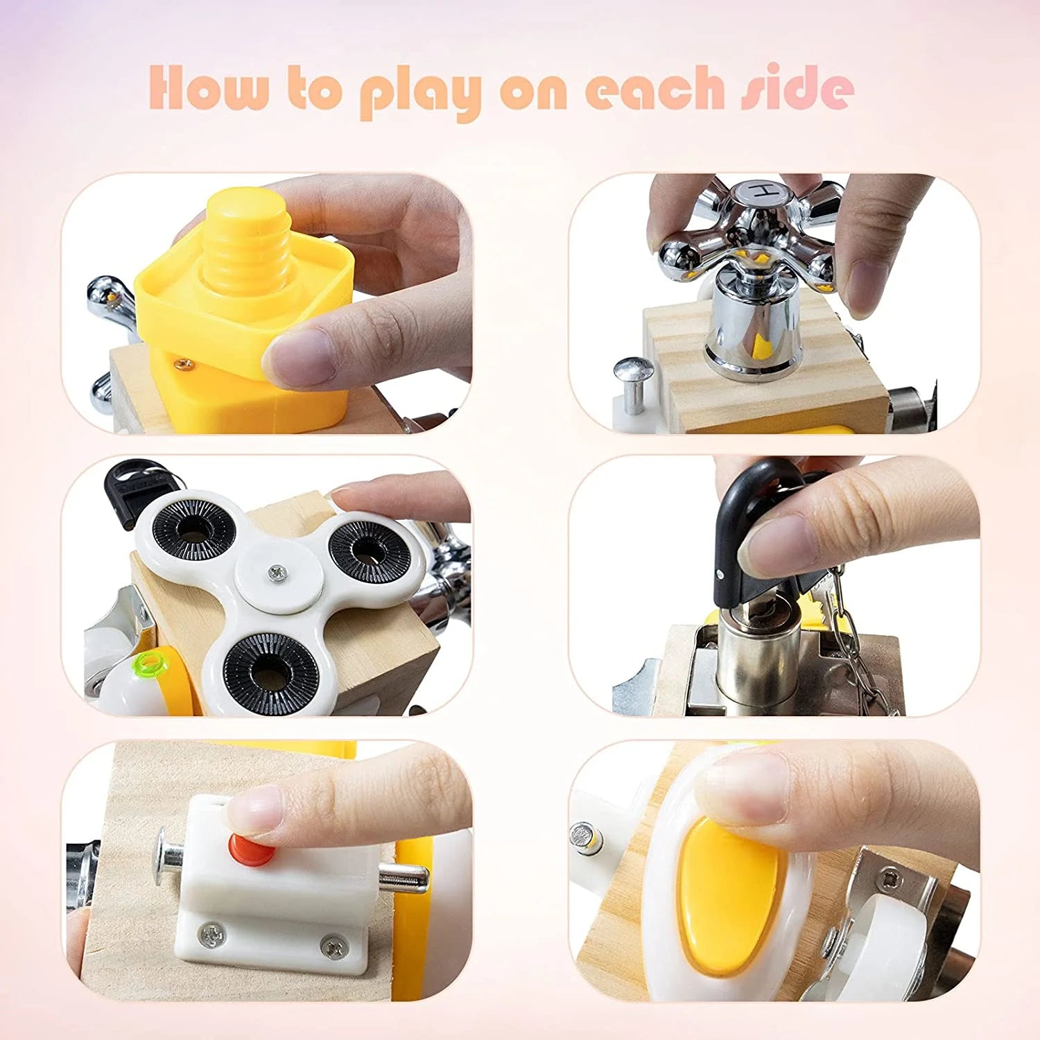Wooden Busy Board Fidget Cube