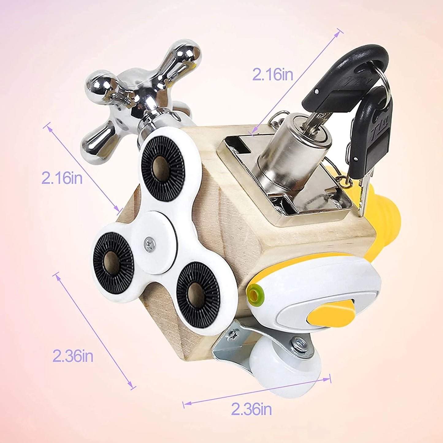 Wooden Busy Board Fidget Cube