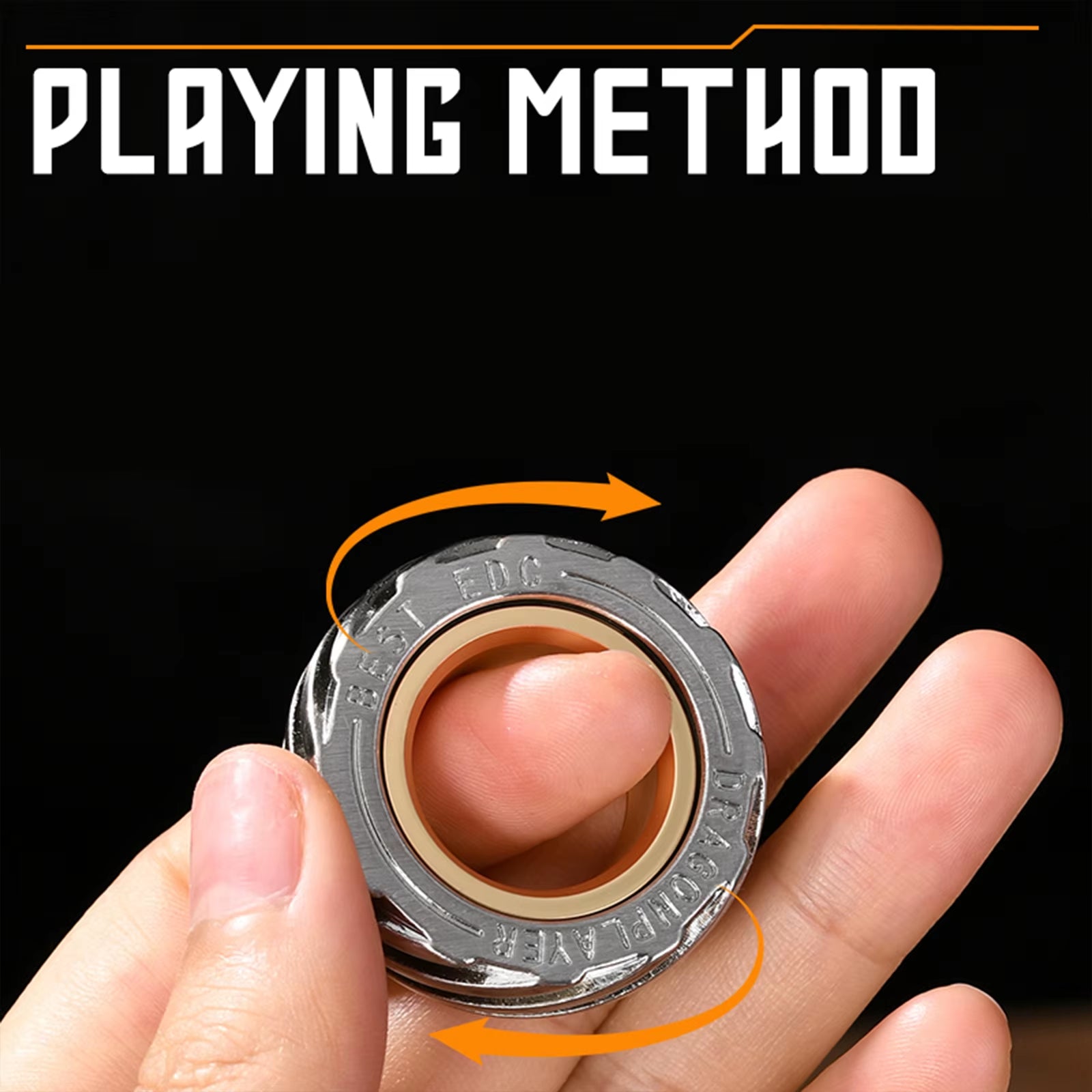 Adjustable Metal Fidget Ring Magnetic Spinner Toy