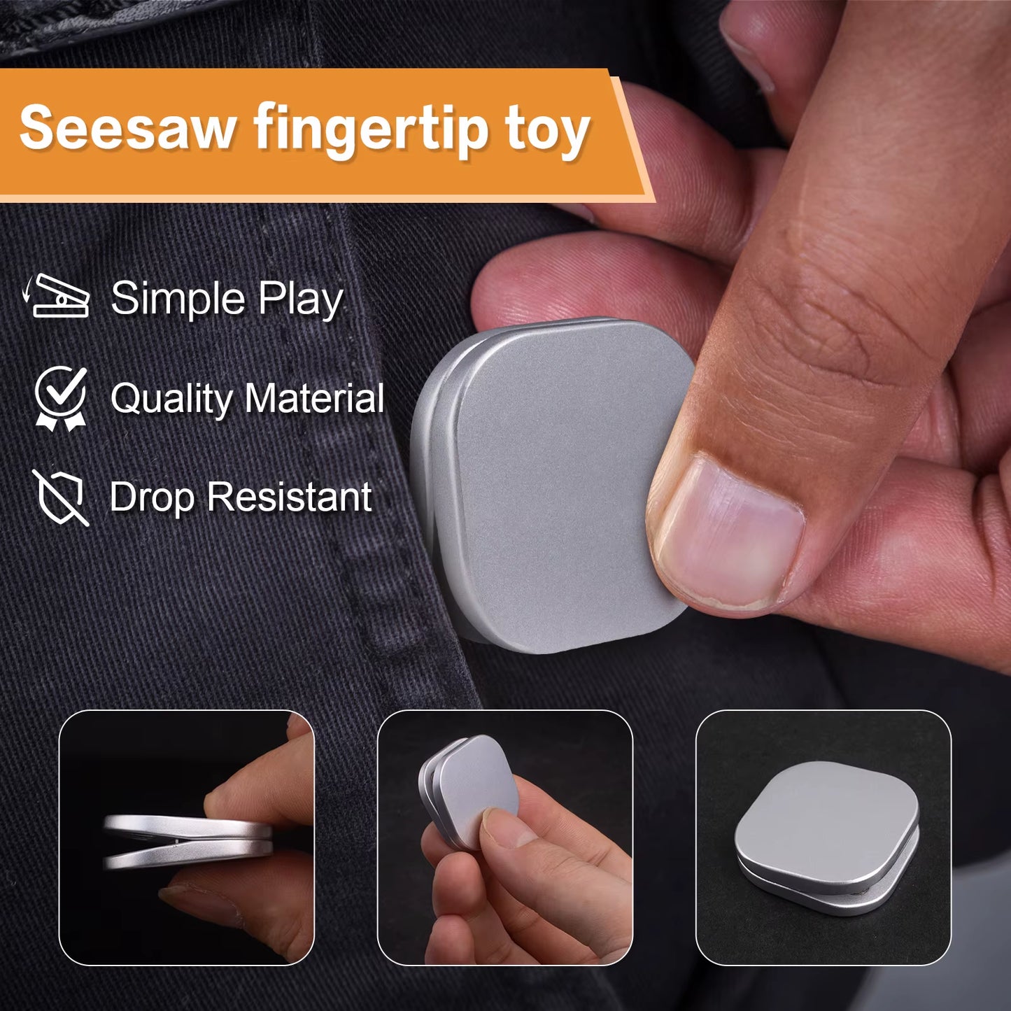 See-Saw Metal Fidget Toy Magnetic Clicker