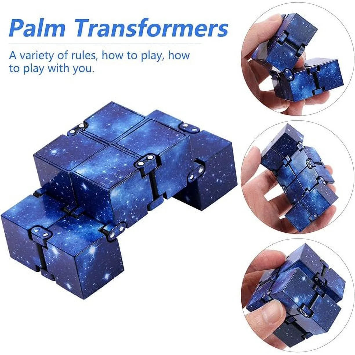 3PCS Fidget Cubes & Infinity Cubes Set