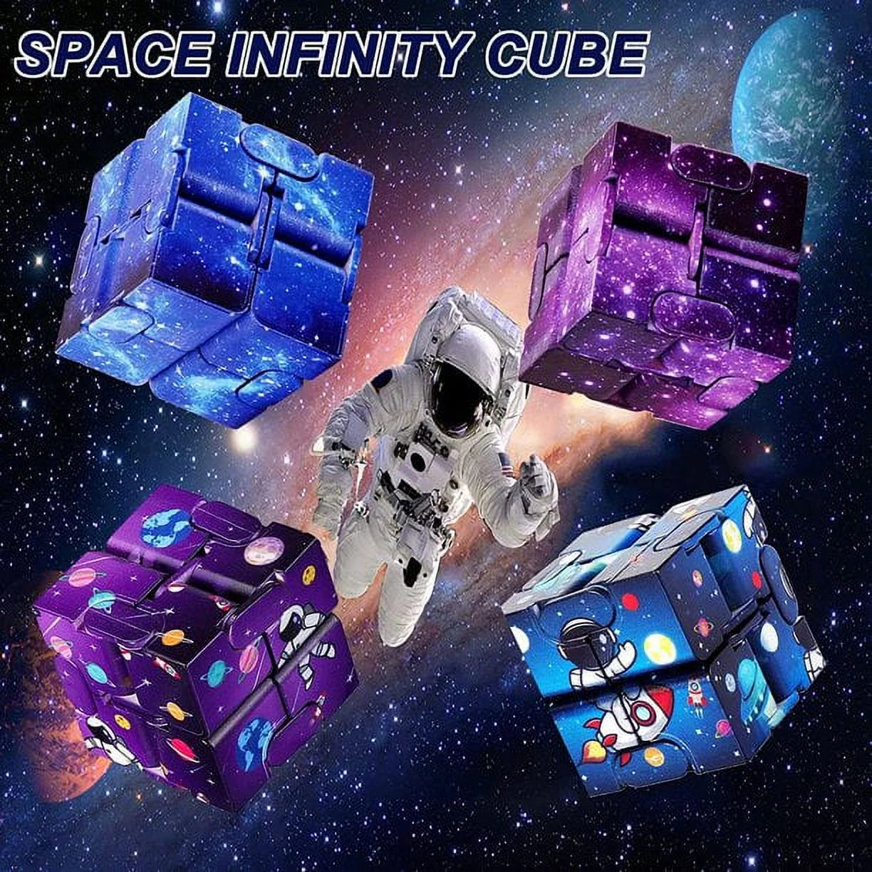 3PCS Fidget Cubes & Infinity Cubes Set