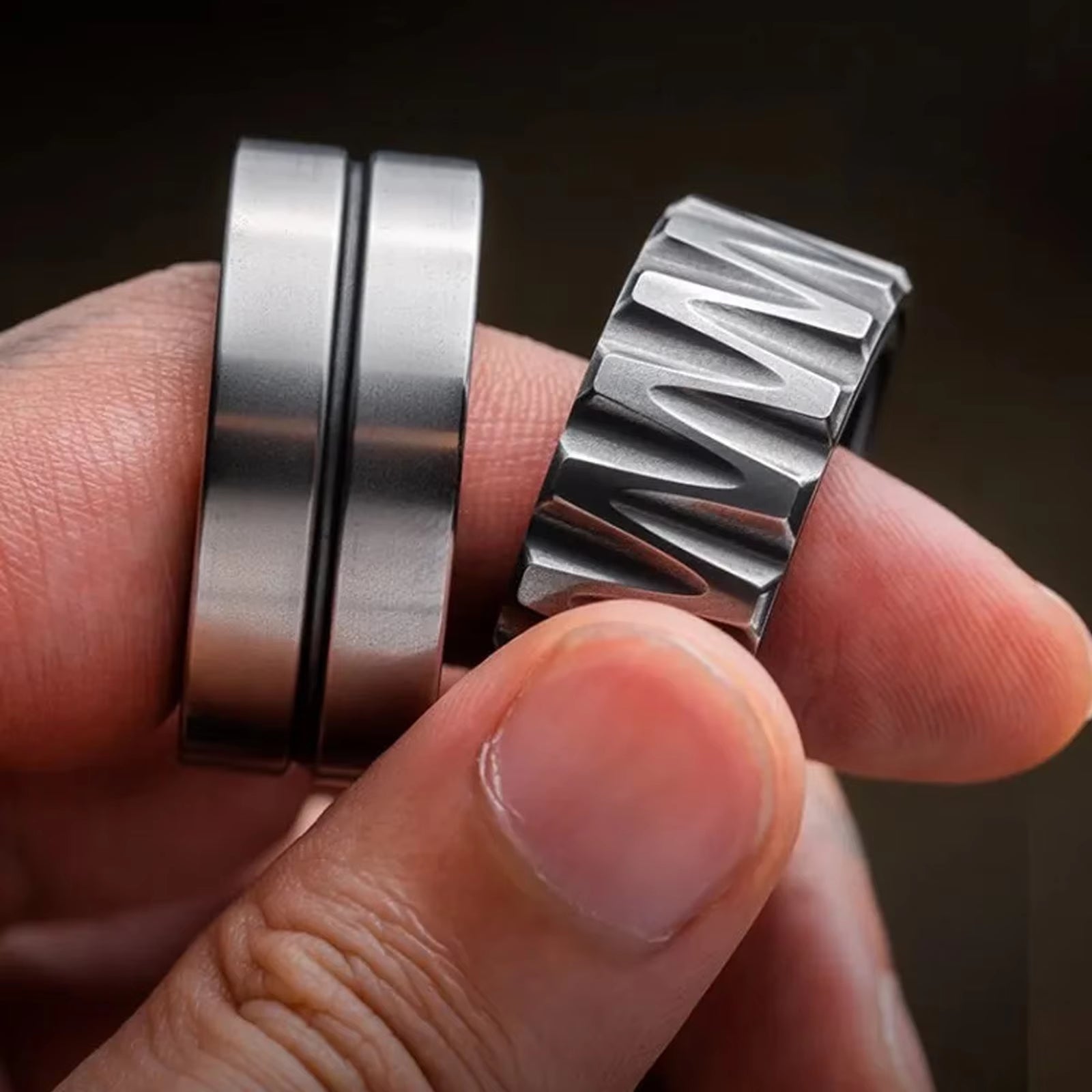 Adjustable Metal Fidget Ring Magnetic Spinner Toy