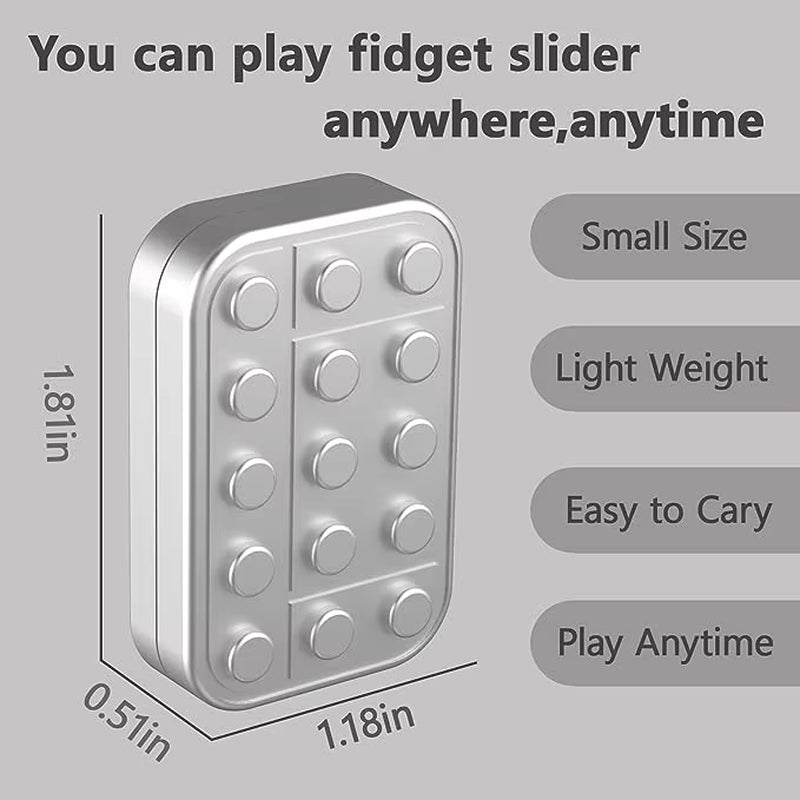 Metal EDC Fidget Slider Magnetic Brick Block