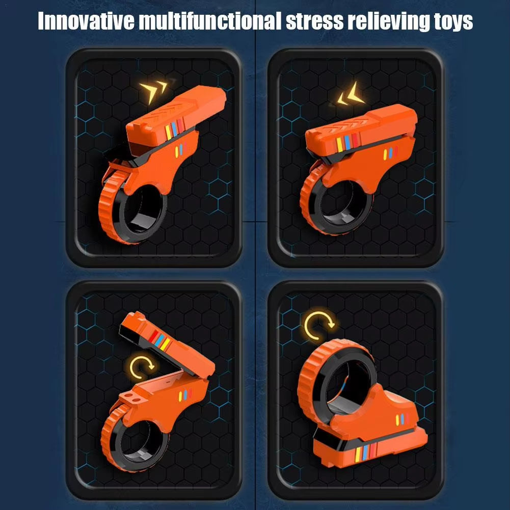 Rotary Finger Sliders Fidget Toy Office Pressure Relief 3D Printed Textured Ratchet Spinner