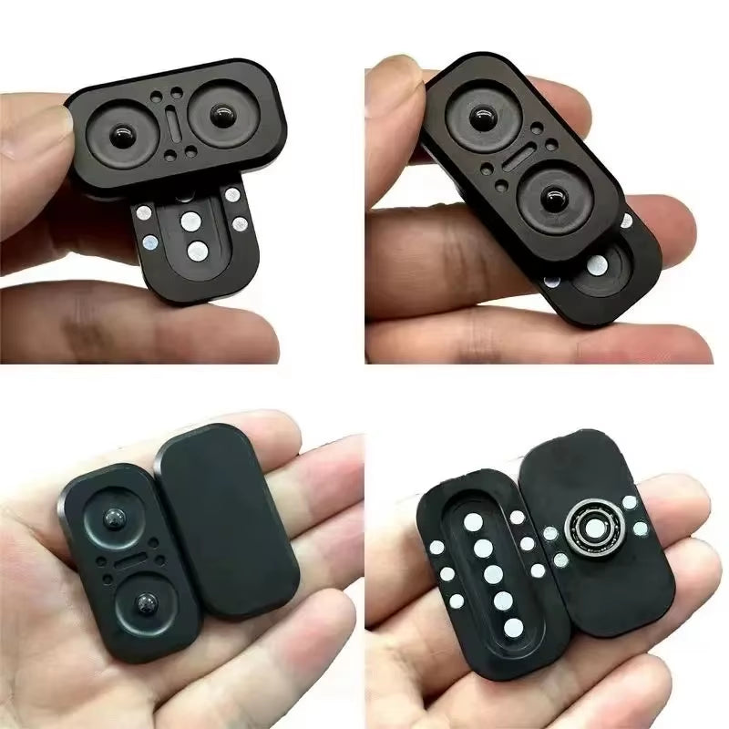 NEW! Owl Fidget Rotator Magnetic Slider Metal EDC Toy